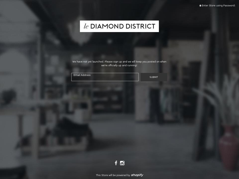 lediamonddistrict.com shopify website screenshot