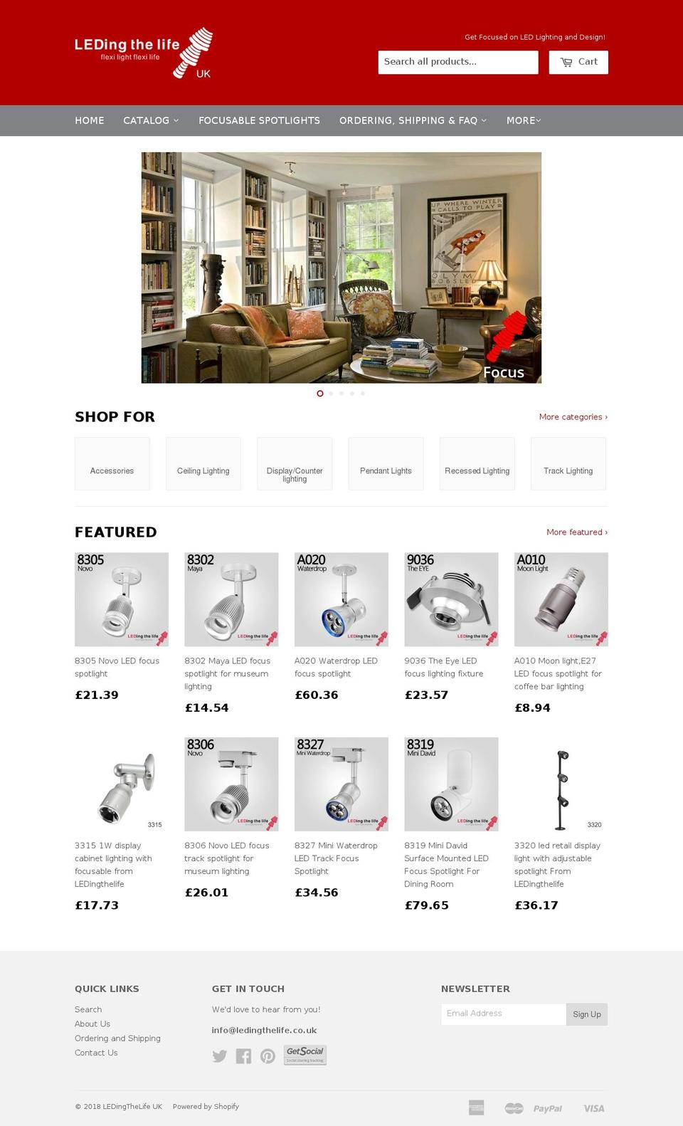 ledingthelife.co.uk shopify website screenshot