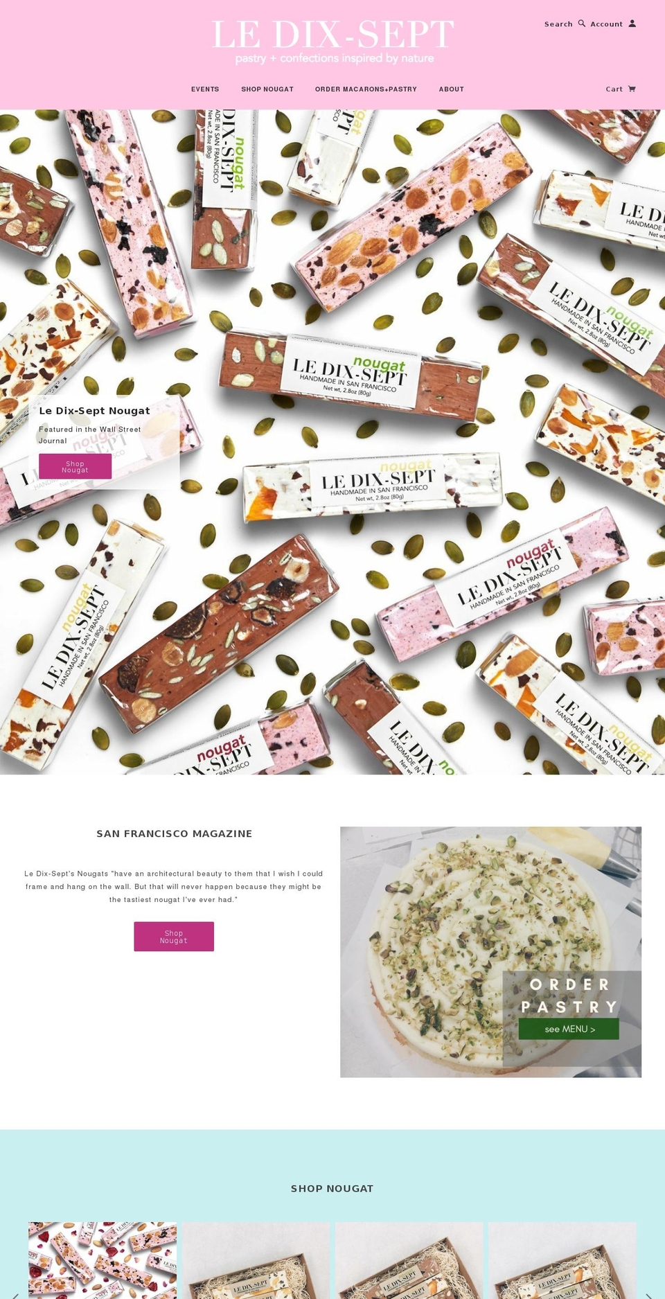 ledixseptnougat.com — Shopify storefront screenshot