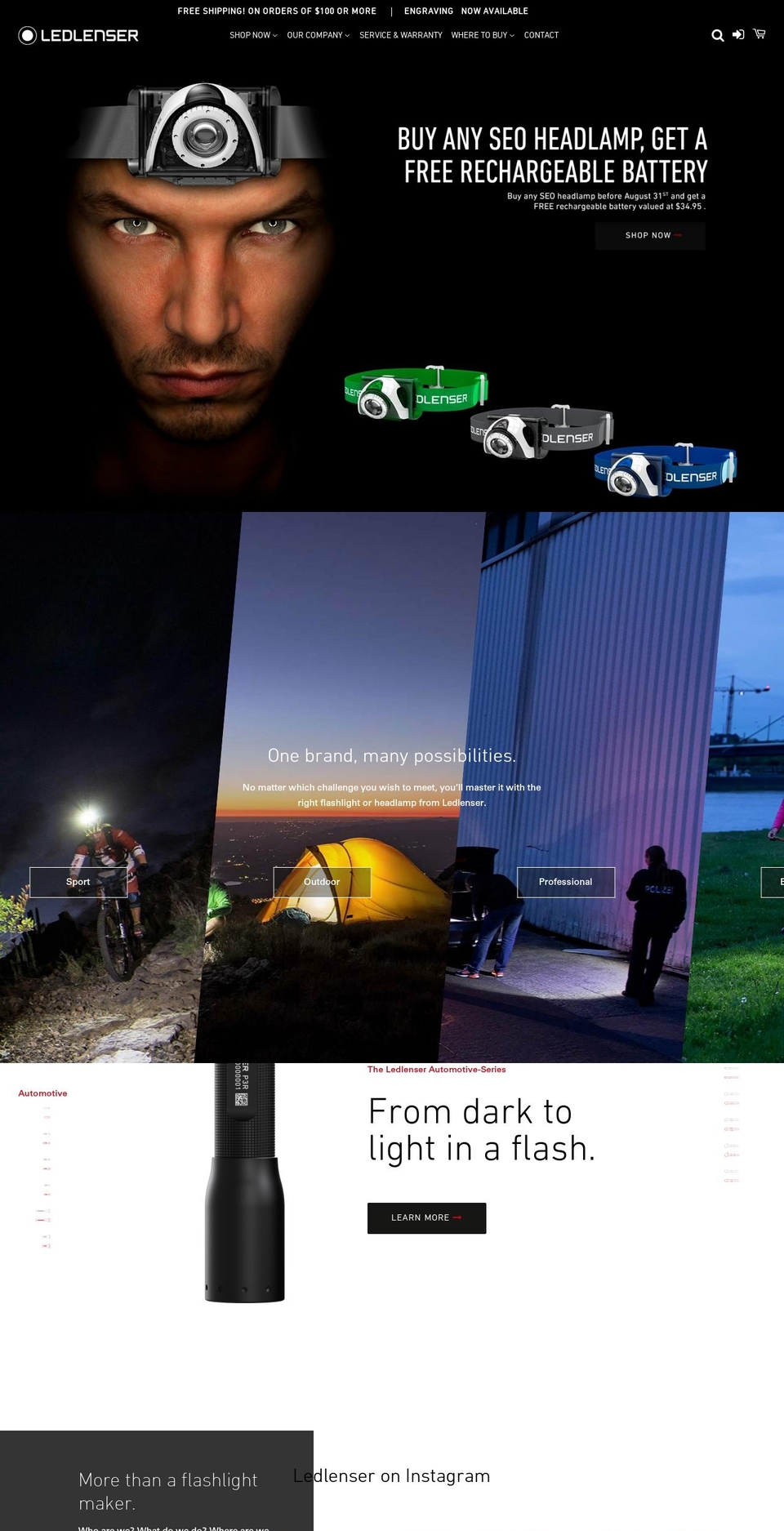 ledlenser.com.au shopify website screenshot