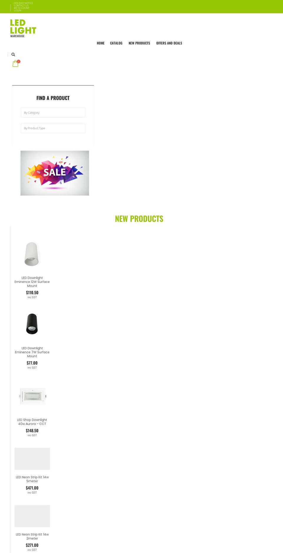 ledlight.net.nz shopify website screenshot