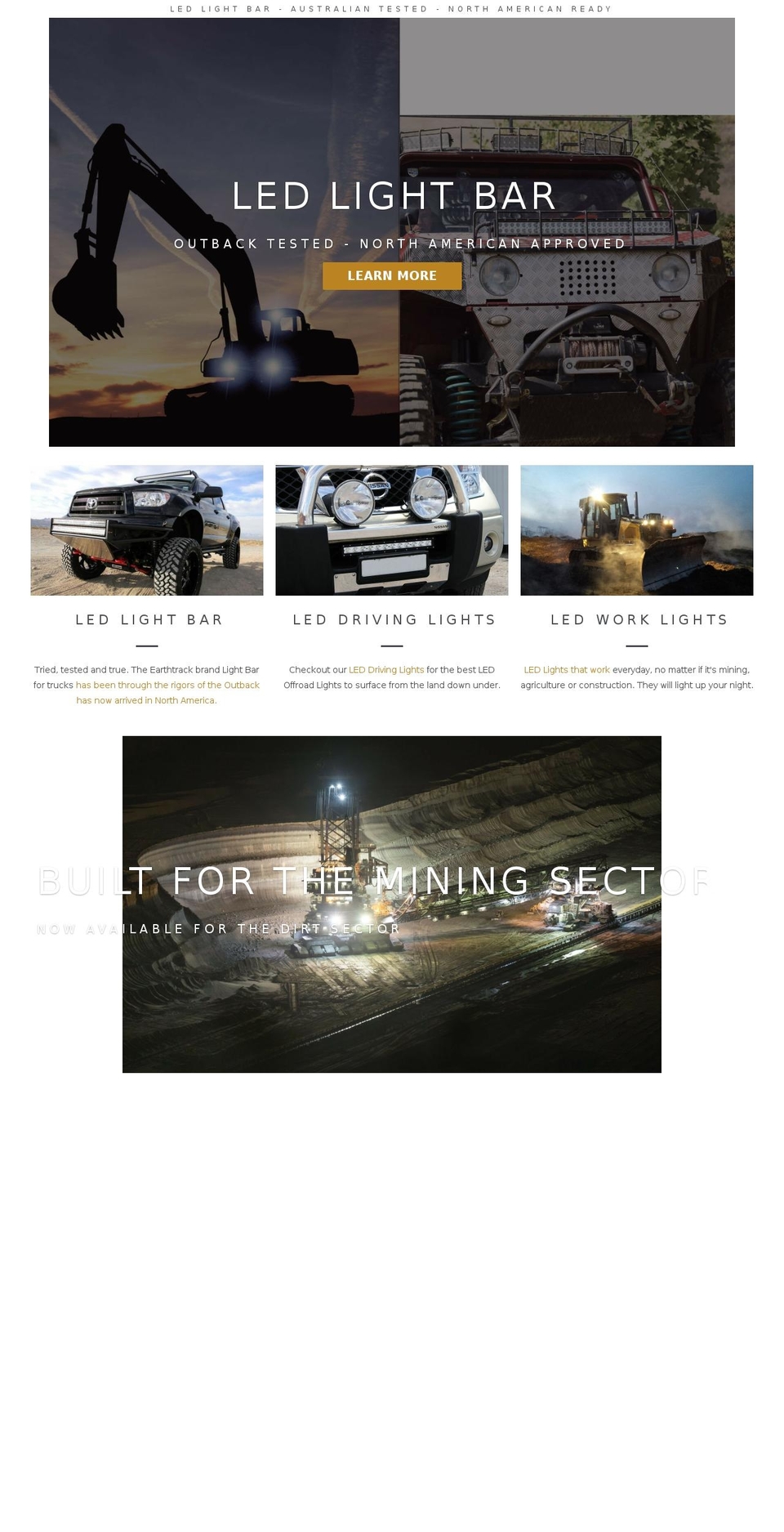 ledlightbars.co shopify website screenshot