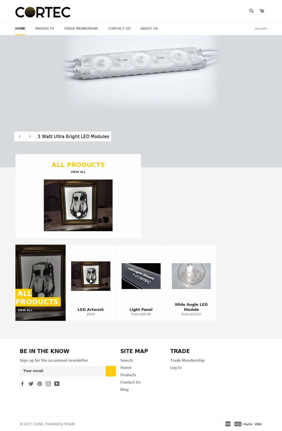 ledlightpanels.net shopify website screenshot
