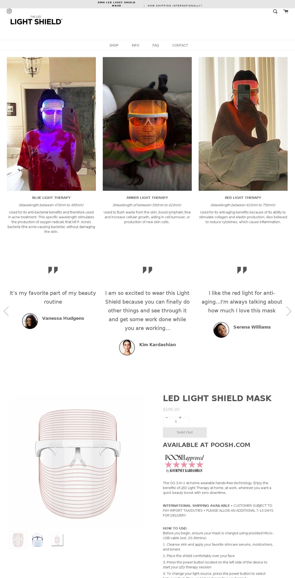 ledlightshield.com shopify website screenshot