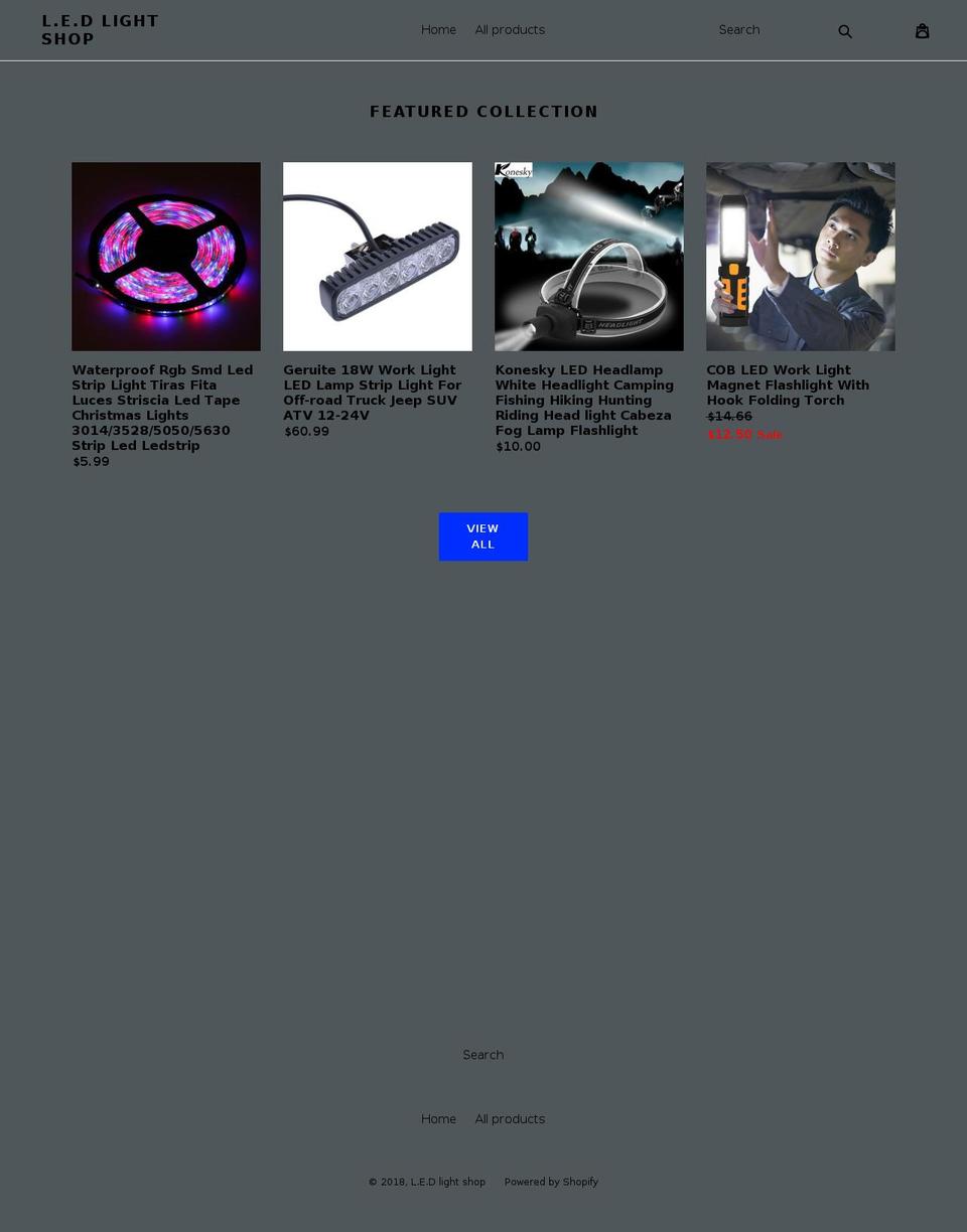 ledlightshop.ca shopify website screenshot