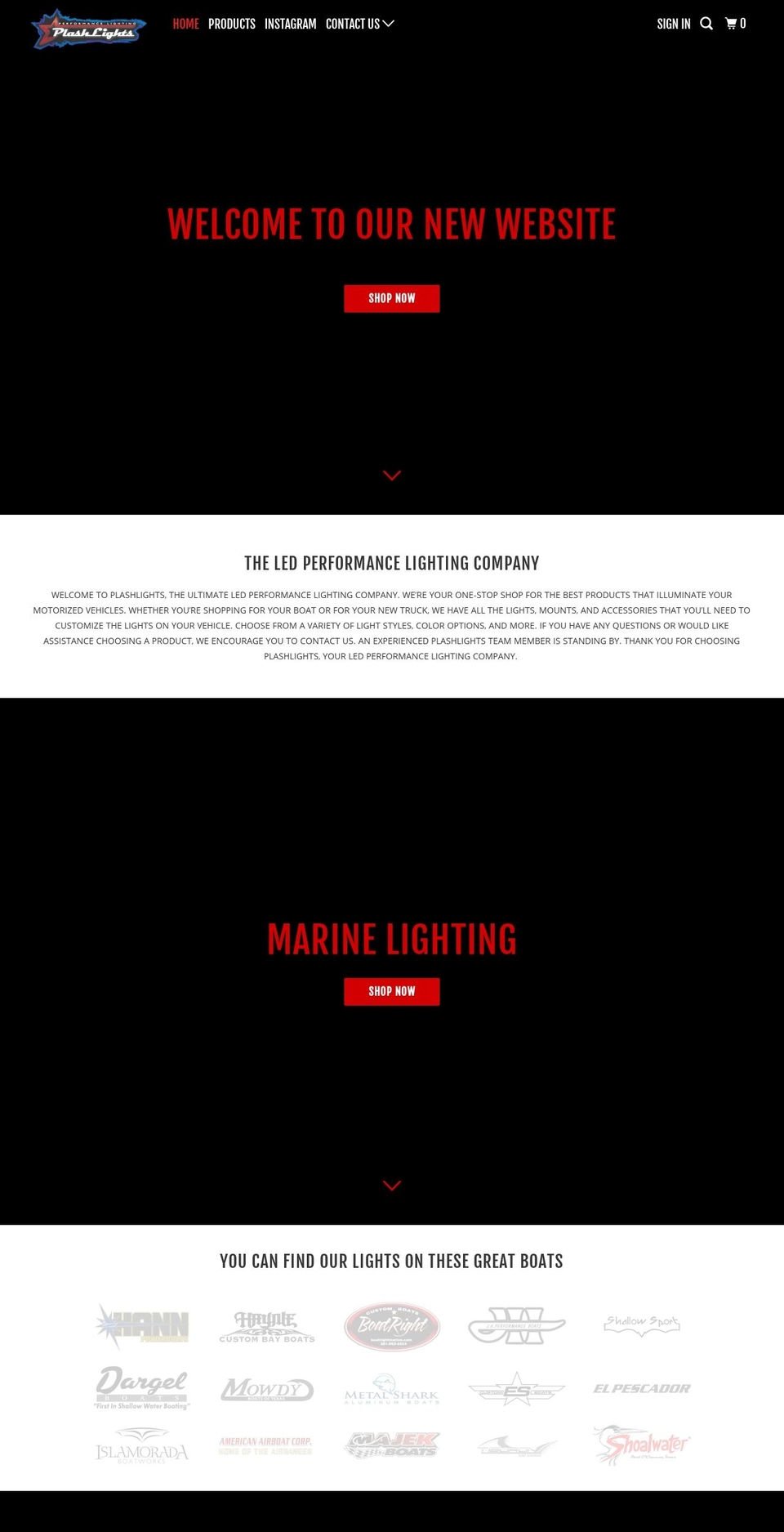 ledperformancelighting.com — Shopify storefront screenshot