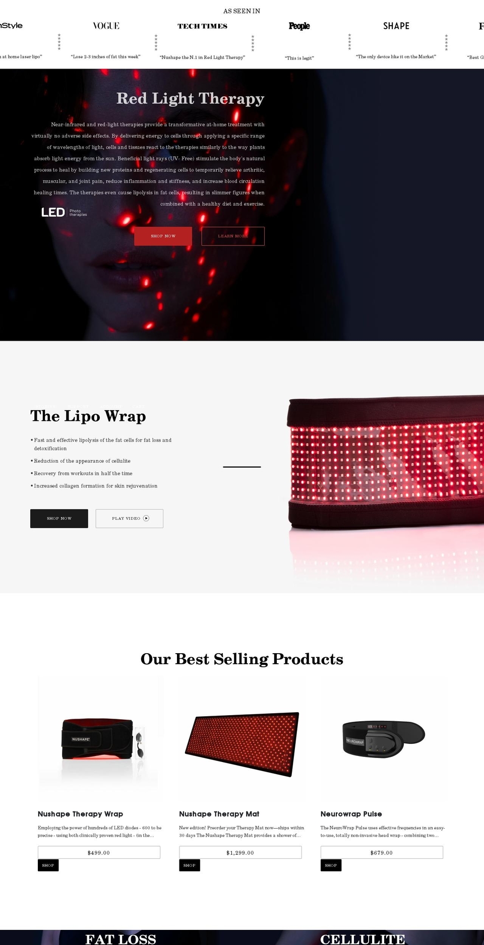 ledphototherapies.com shopify website screenshot