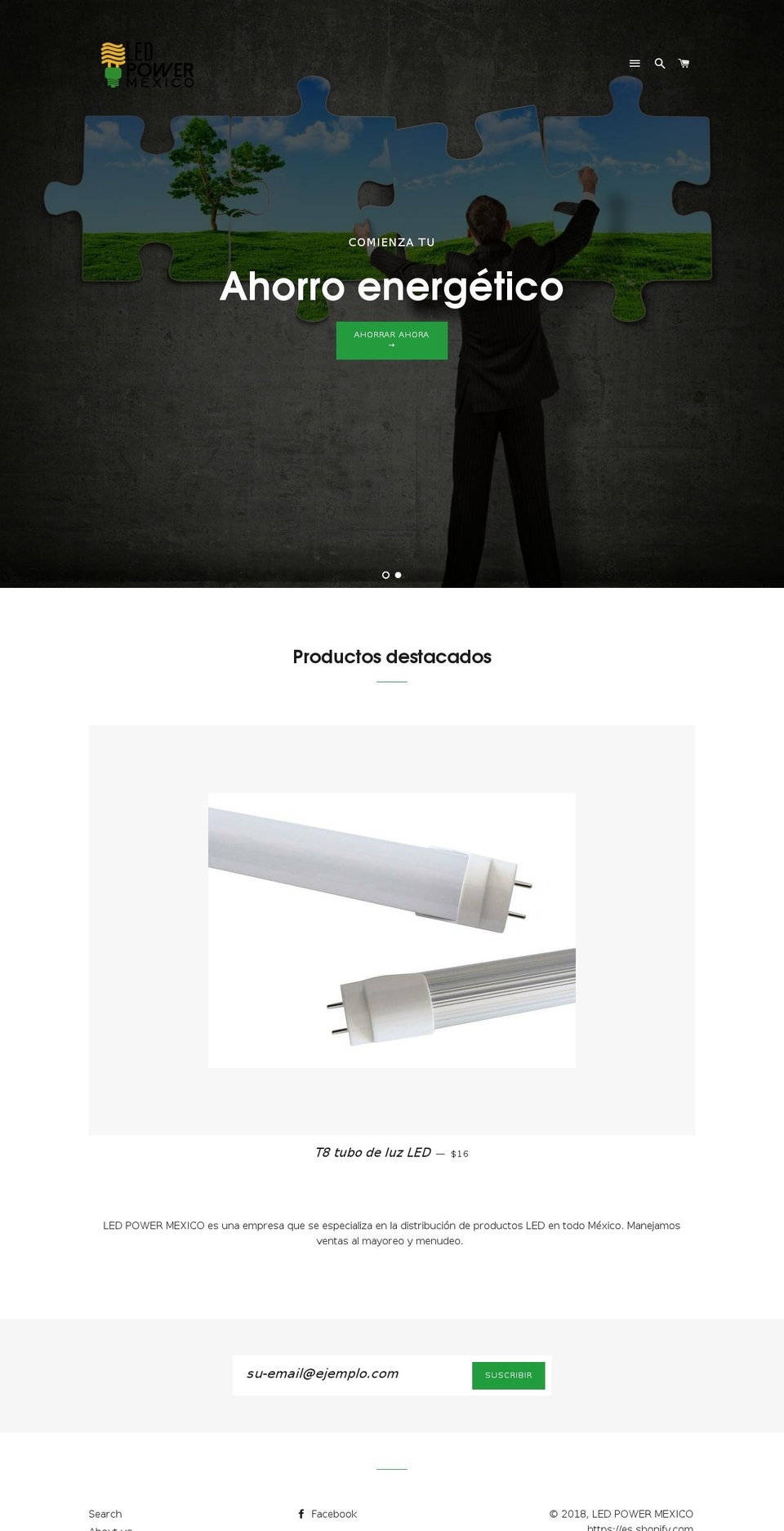 ledpowermexico.mx shopify website screenshot