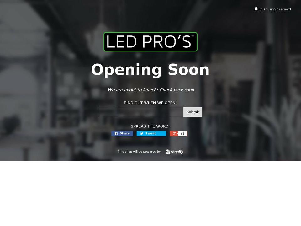 ledprosusa.com shopify website screenshot