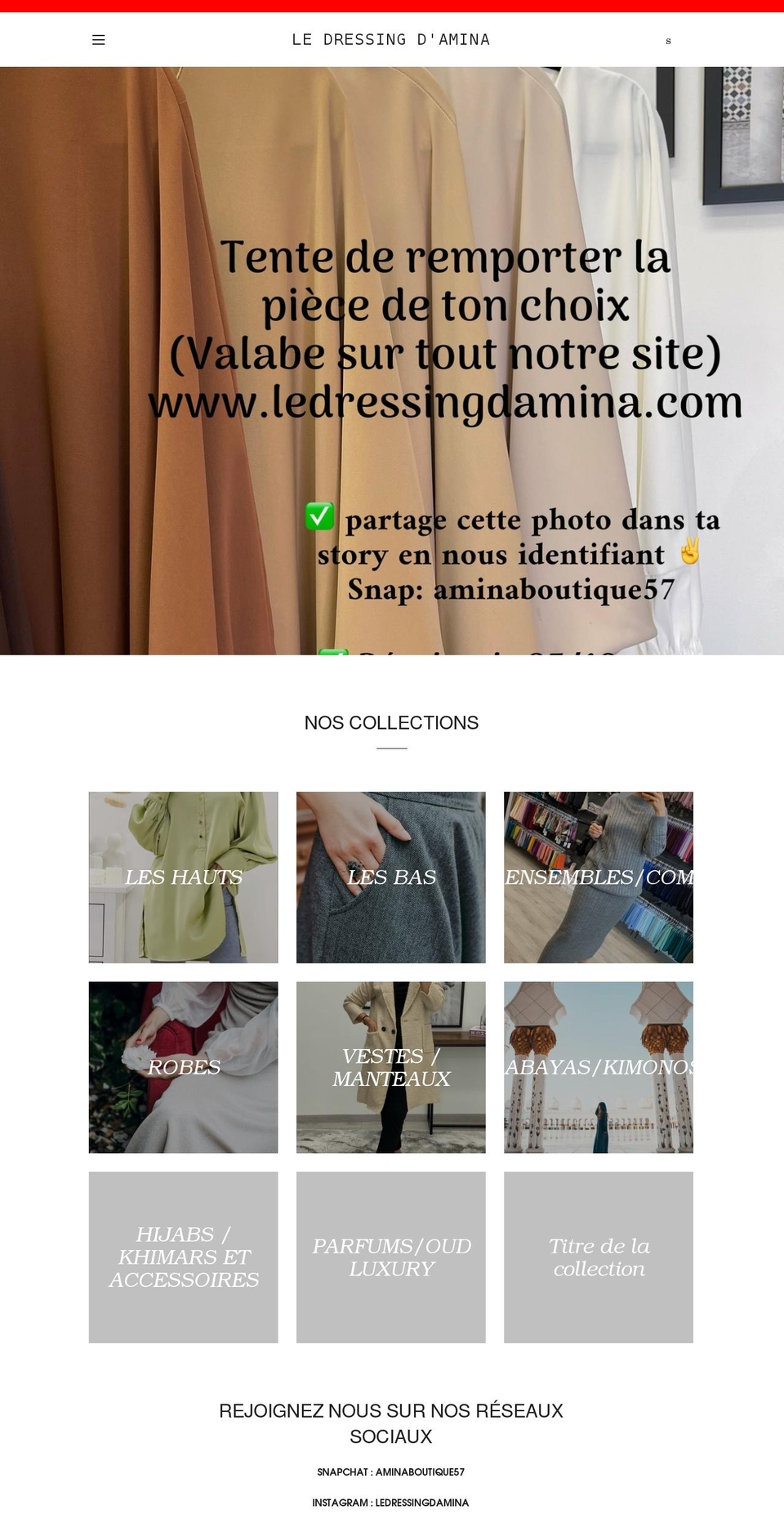 ledressingdamina.com shopify website screenshot