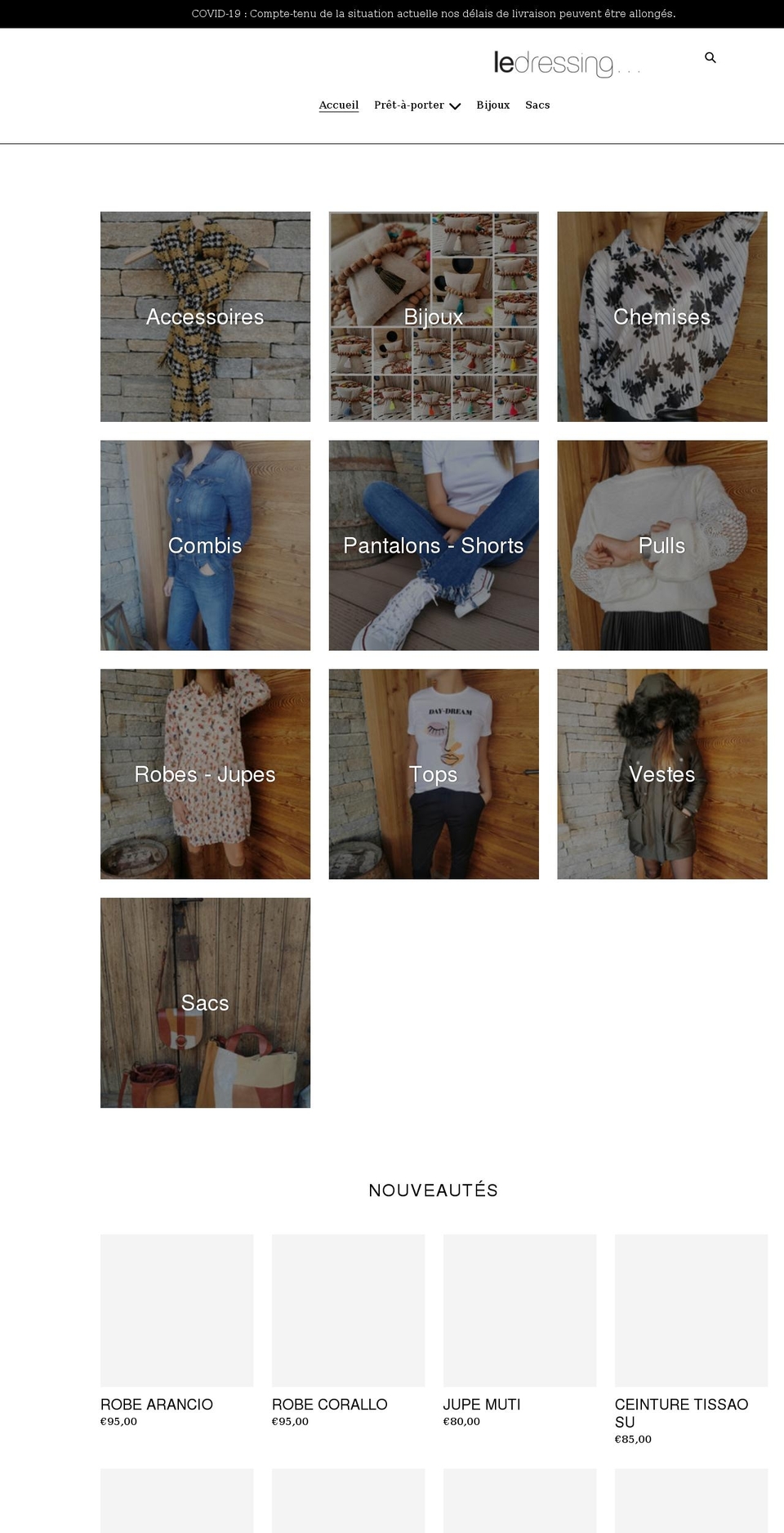 ledressingenligne.com shopify website screenshot