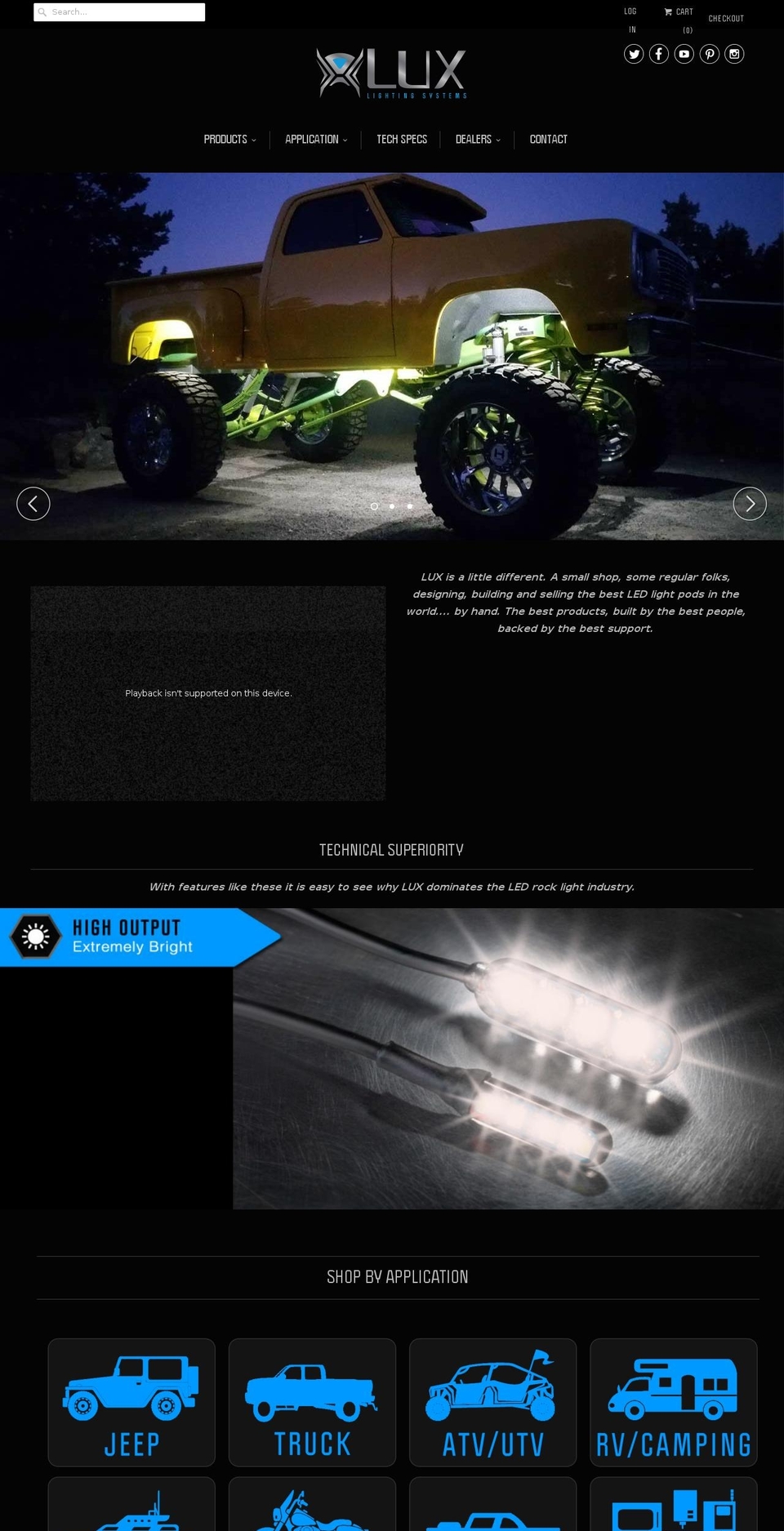 ledrocklights.com shopify website screenshot