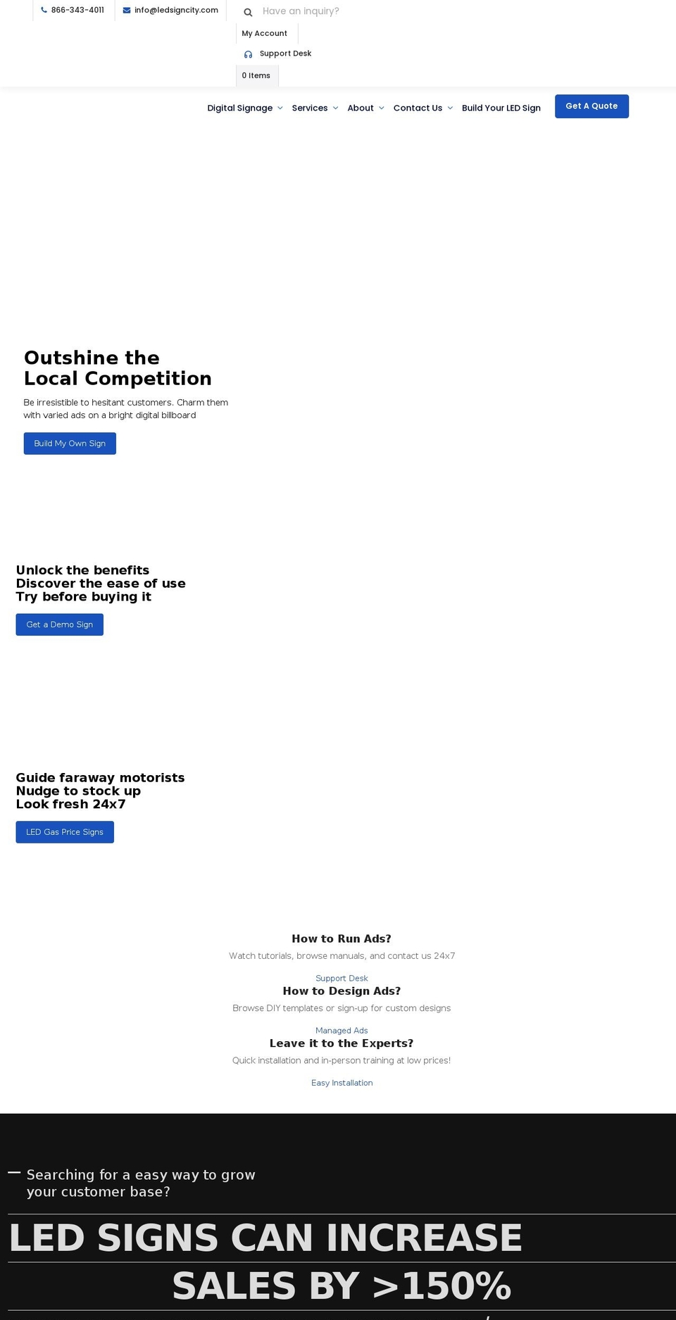 ledsigncity.com shopify website screenshot