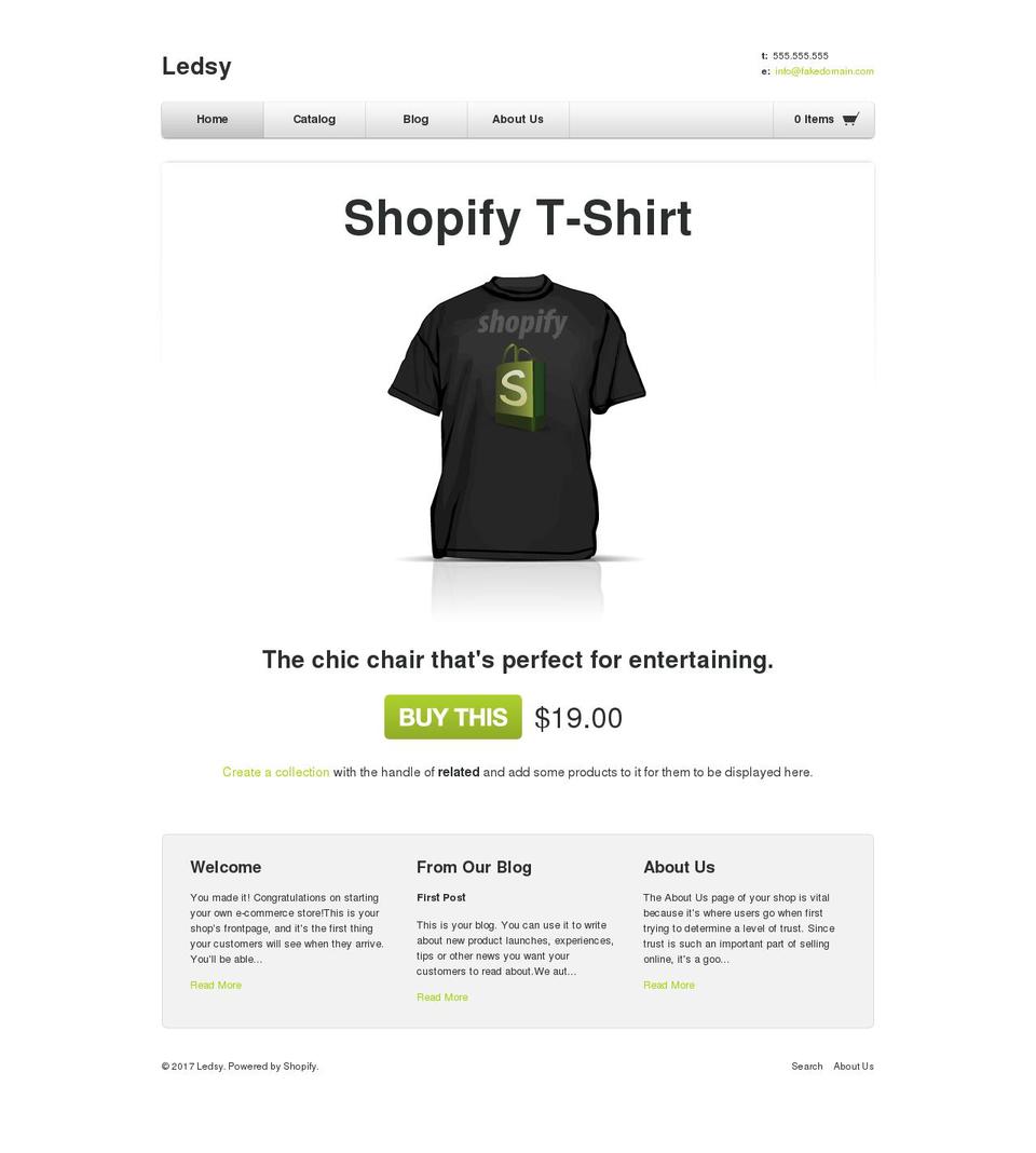 ledsy.com shopify website screenshot