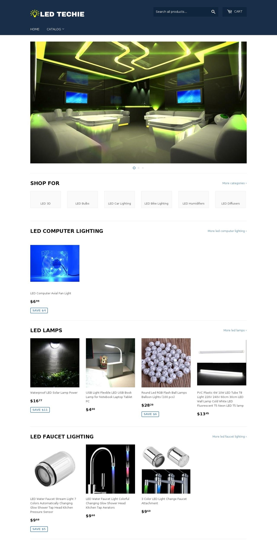 ledtechie.com — Shopify storefront screenshot