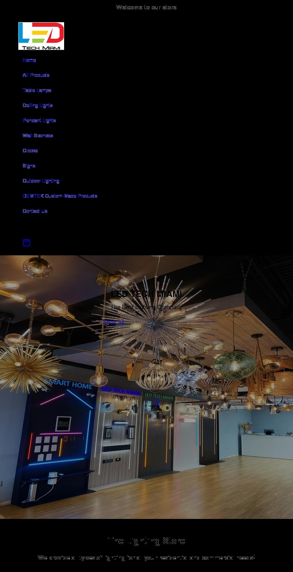 ledtechmiami.com shopify website screenshot