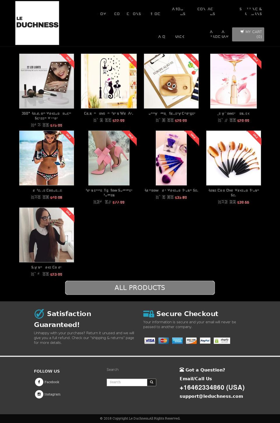 leduchness.com shopify website screenshot