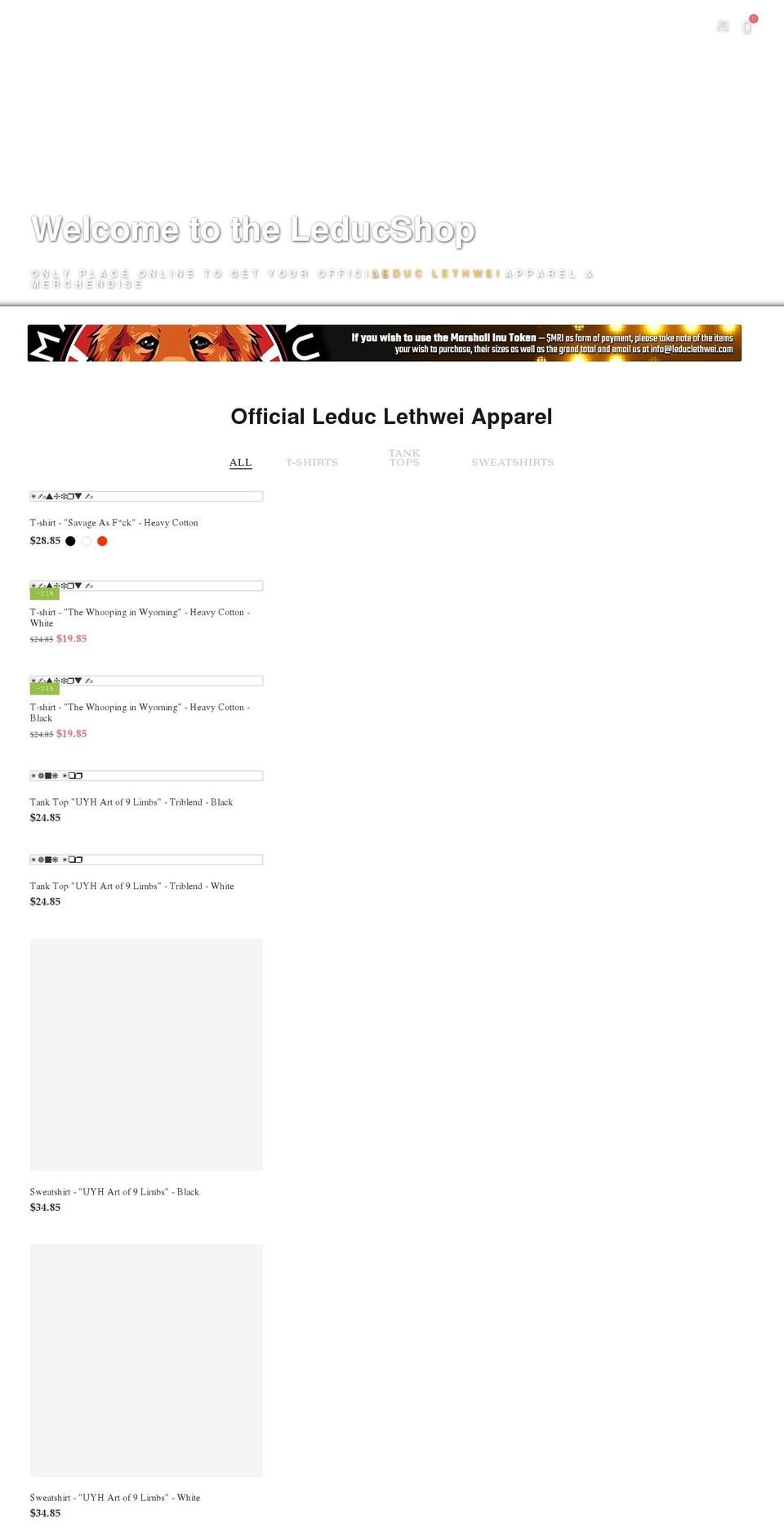 leducshop.com shopify website screenshot