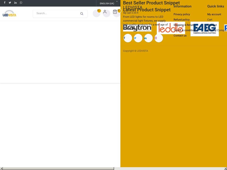 ledvista.com shopify website screenshot