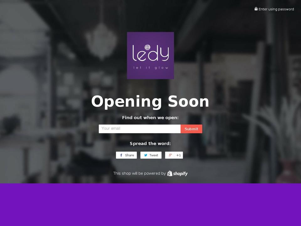 ledyglow.com — Shopify storefront screenshot