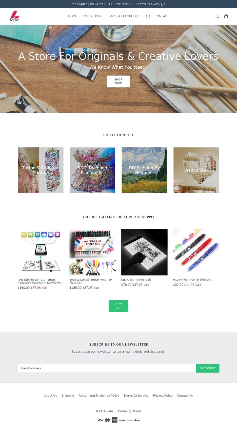 ledyp.com shopify website screenshot