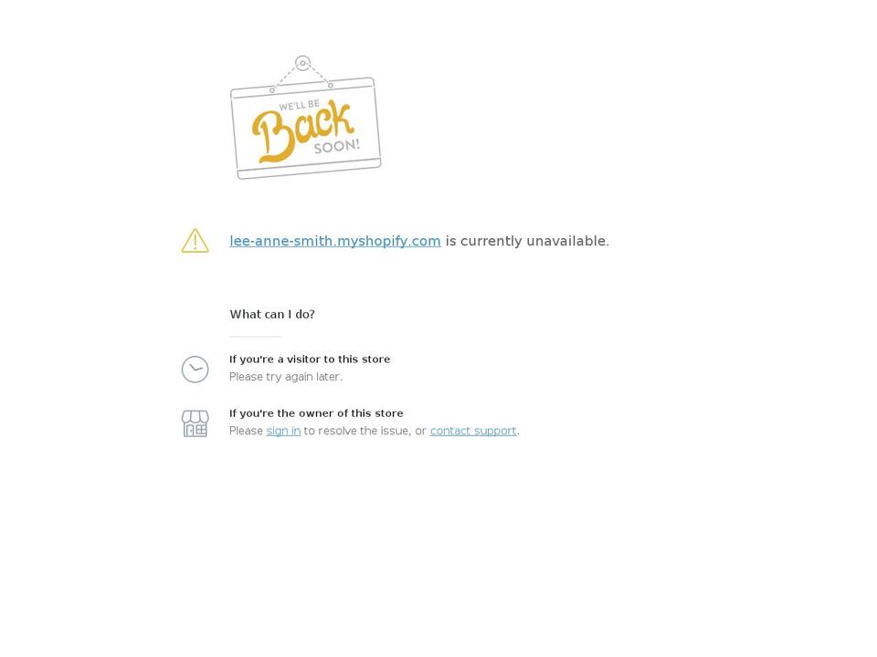 lee-anne-smith.myshopify.com shopify website screenshot