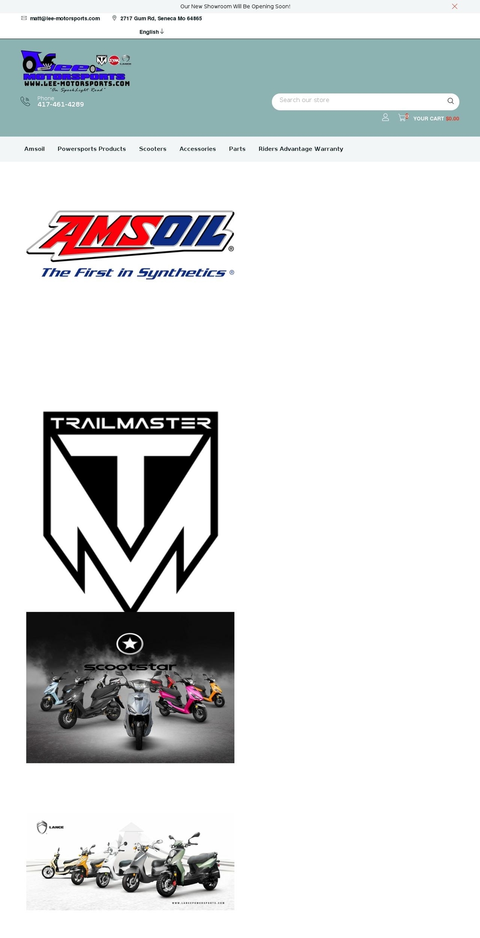 lee-motorsports.com shopify website screenshot