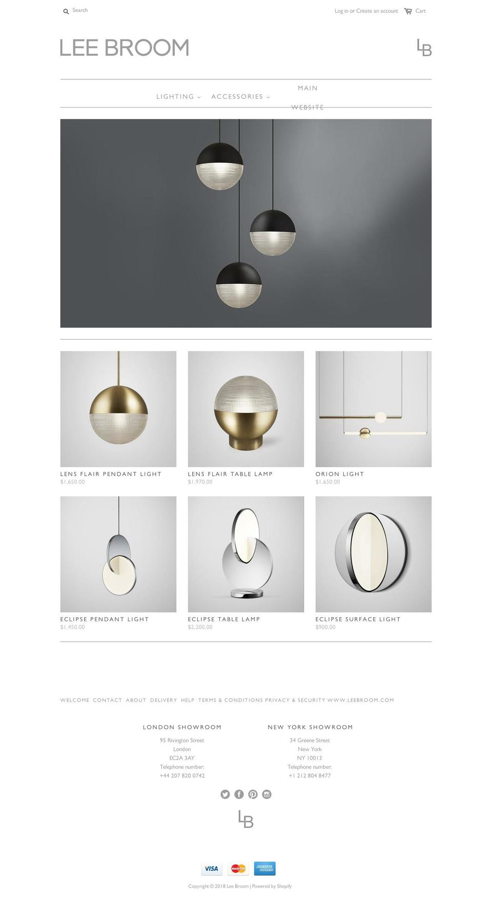 leebroomusa.com shopify website screenshot