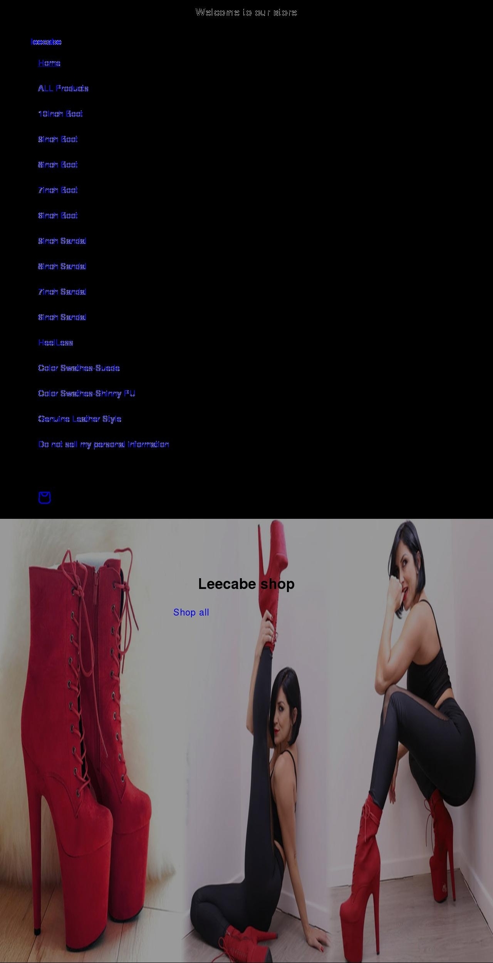 leecabeshoes.com shopify website screenshot