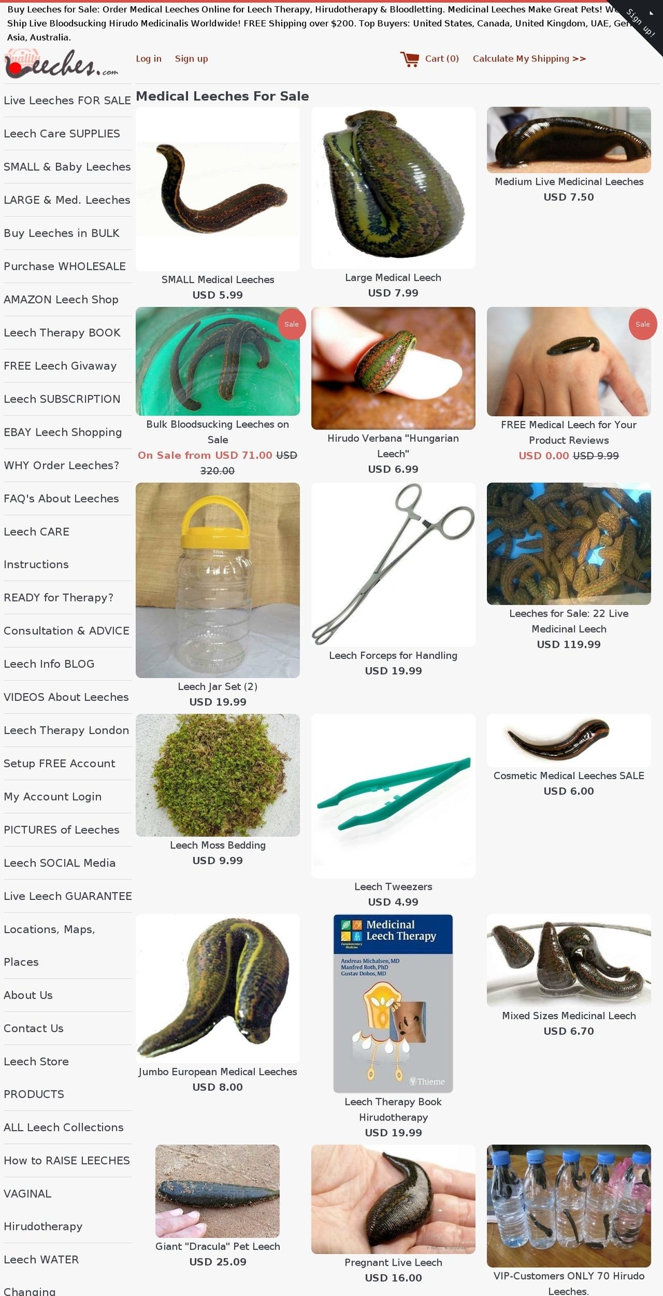 leech.com shopify website screenshot