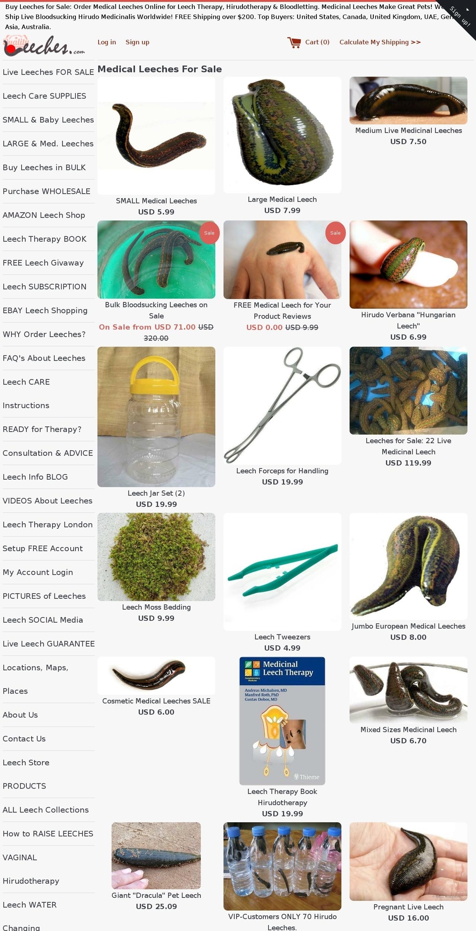 leechs.com shopify website screenshot