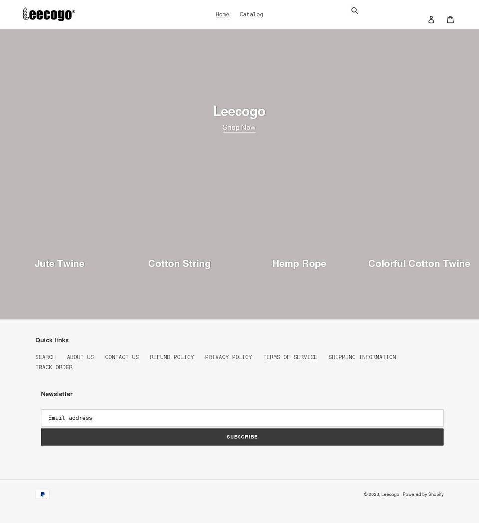 leecogo.com shopify website screenshot