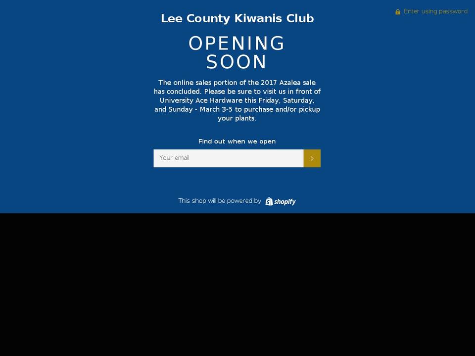 leecountykiwanisclub.com shopify website screenshot