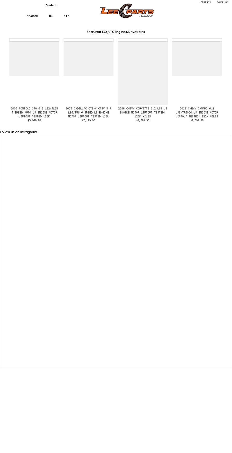 leecparts.com shopify website screenshot