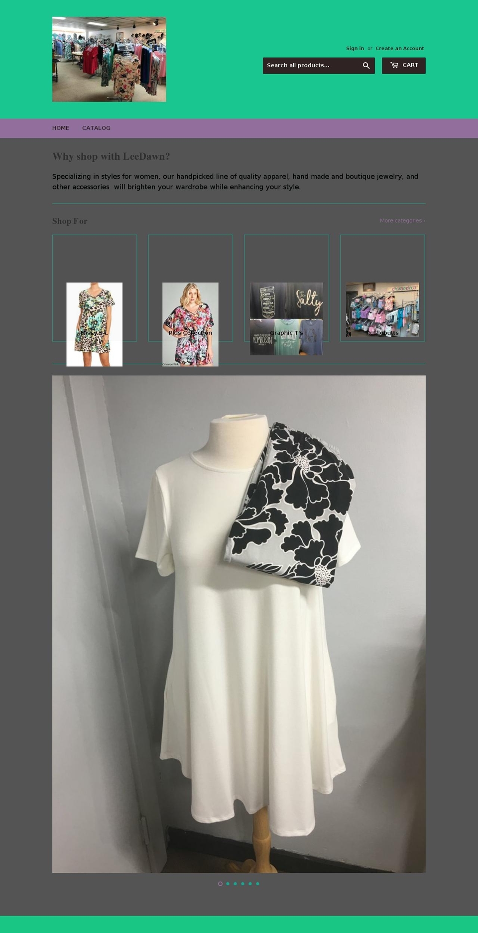 leedawnoriginals.com — Shopify storefront screenshot