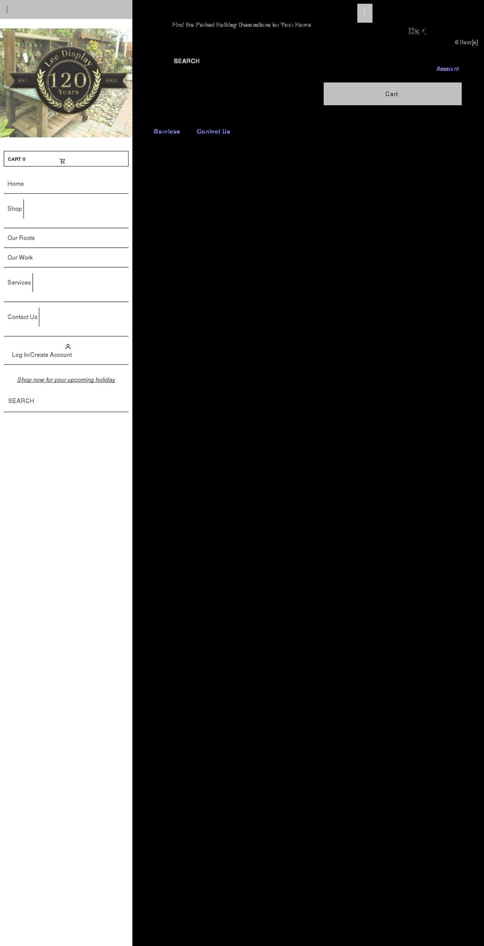 leedisplay.com shopify website screenshot