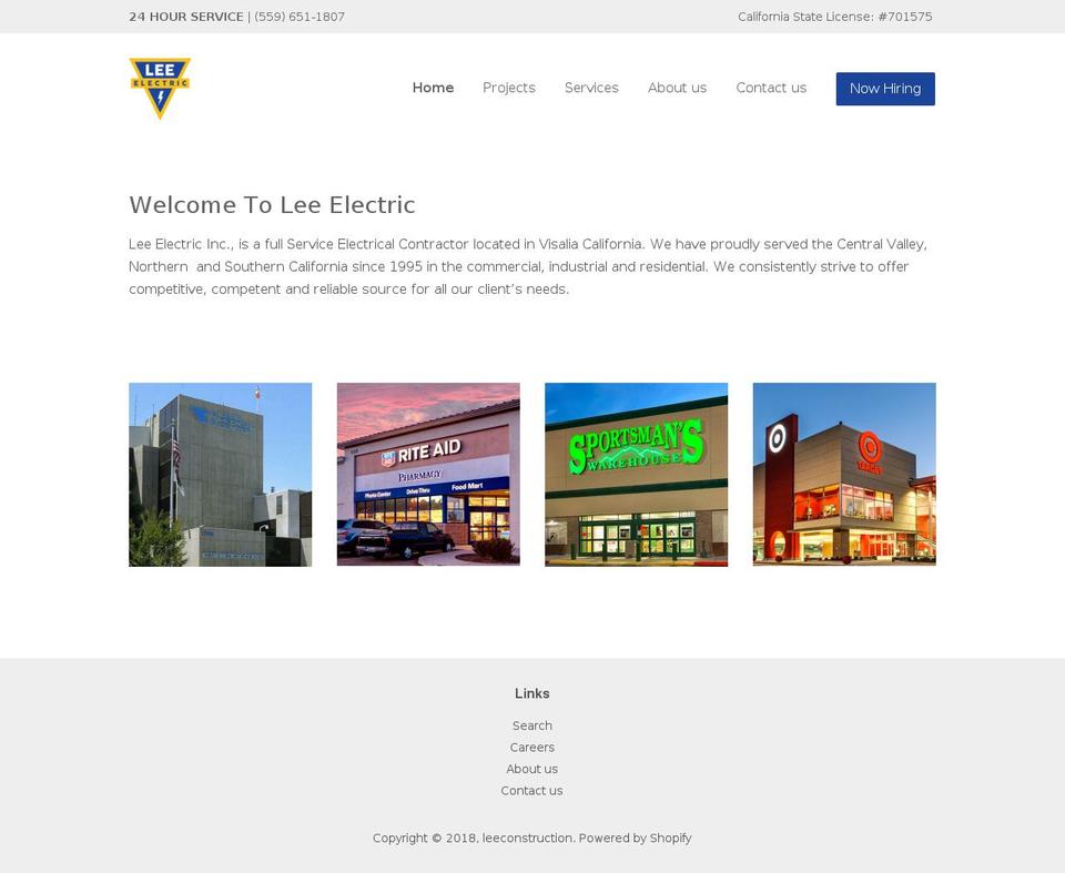 leeelectricca.com shopify website screenshot