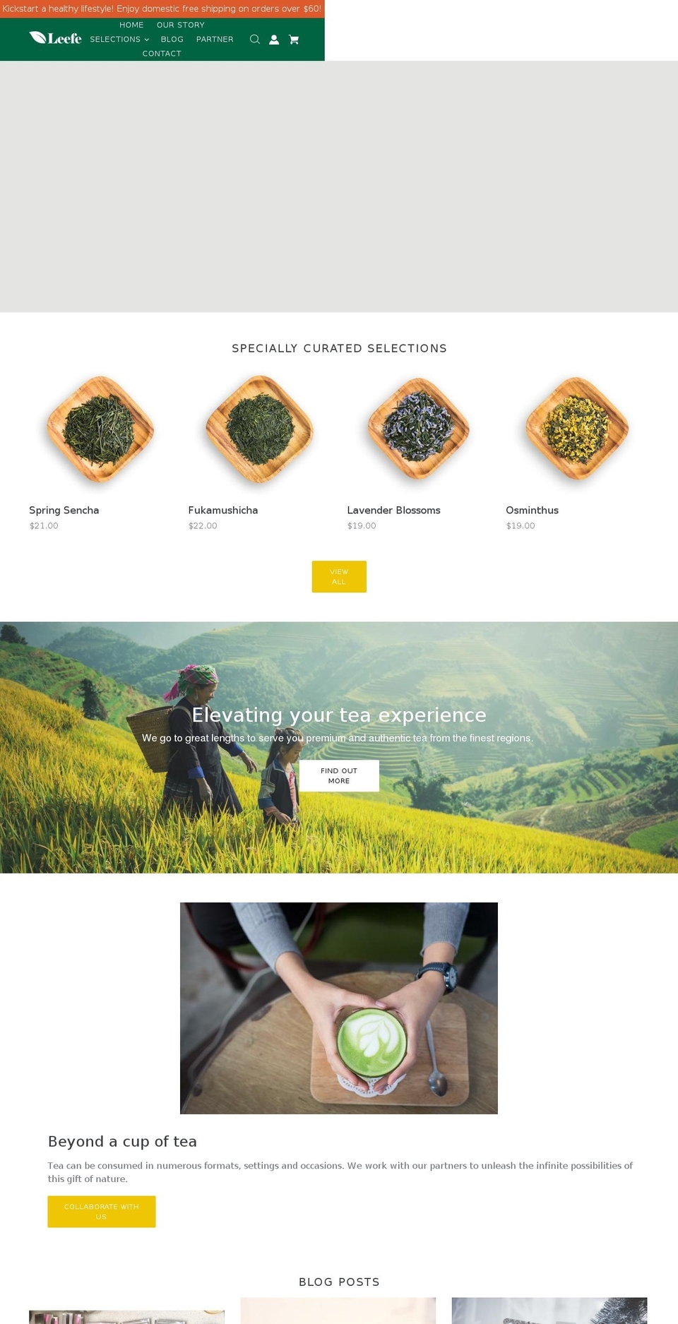 leefetea.com — Shopify storefront screenshot