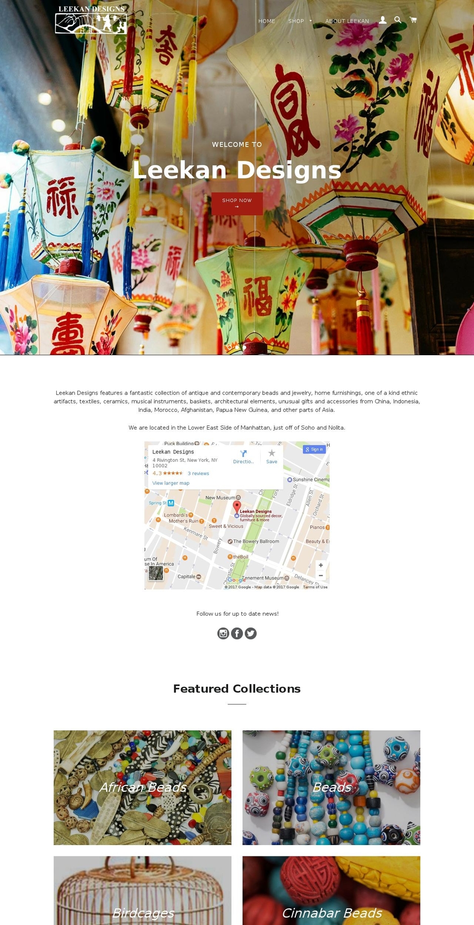 Leekan Designs Shopify theme site example leekan.com