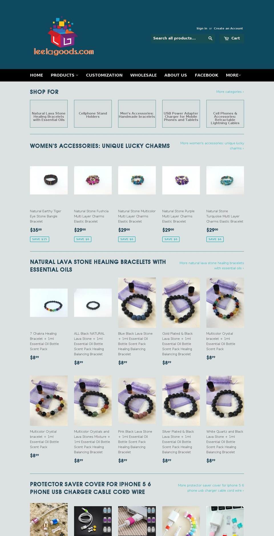 leelagoods.com — Shopify storefront screenshot
