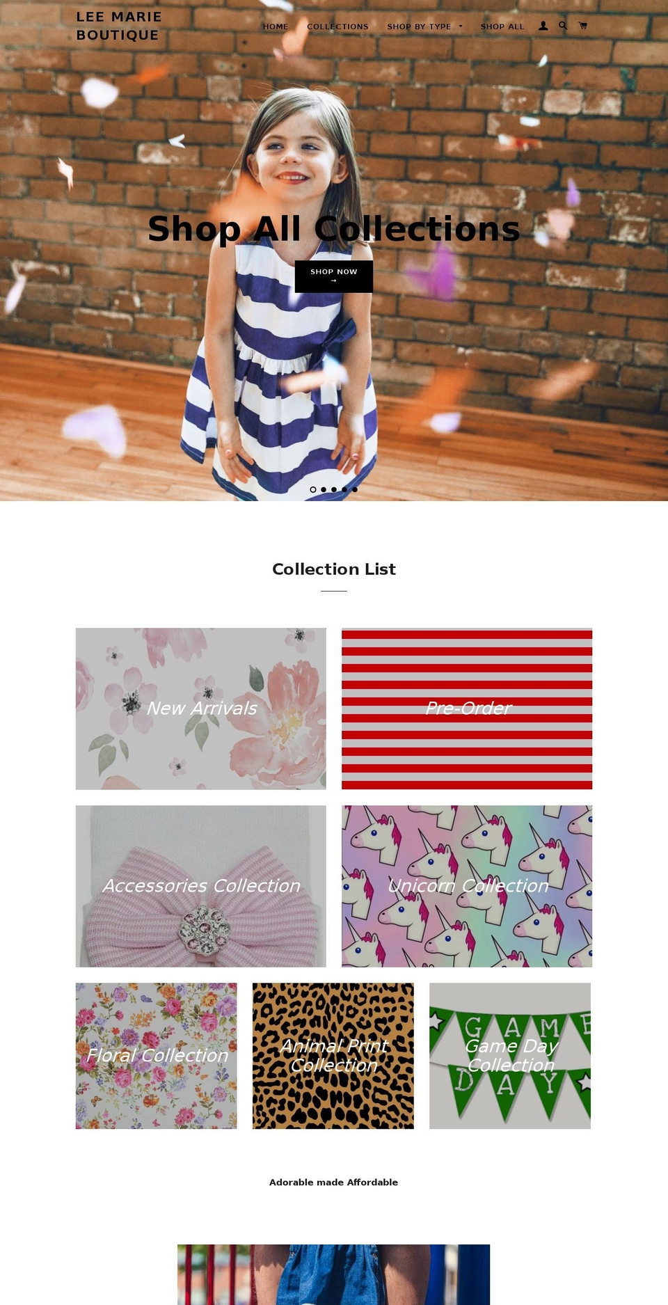 leemarieboutique.com — Shopify storefront screenshot