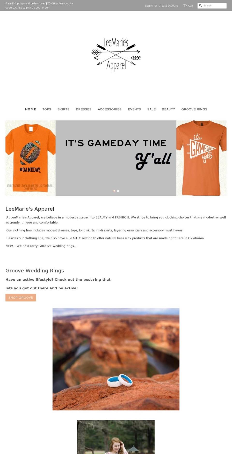 leemaries.com shopify website screenshot