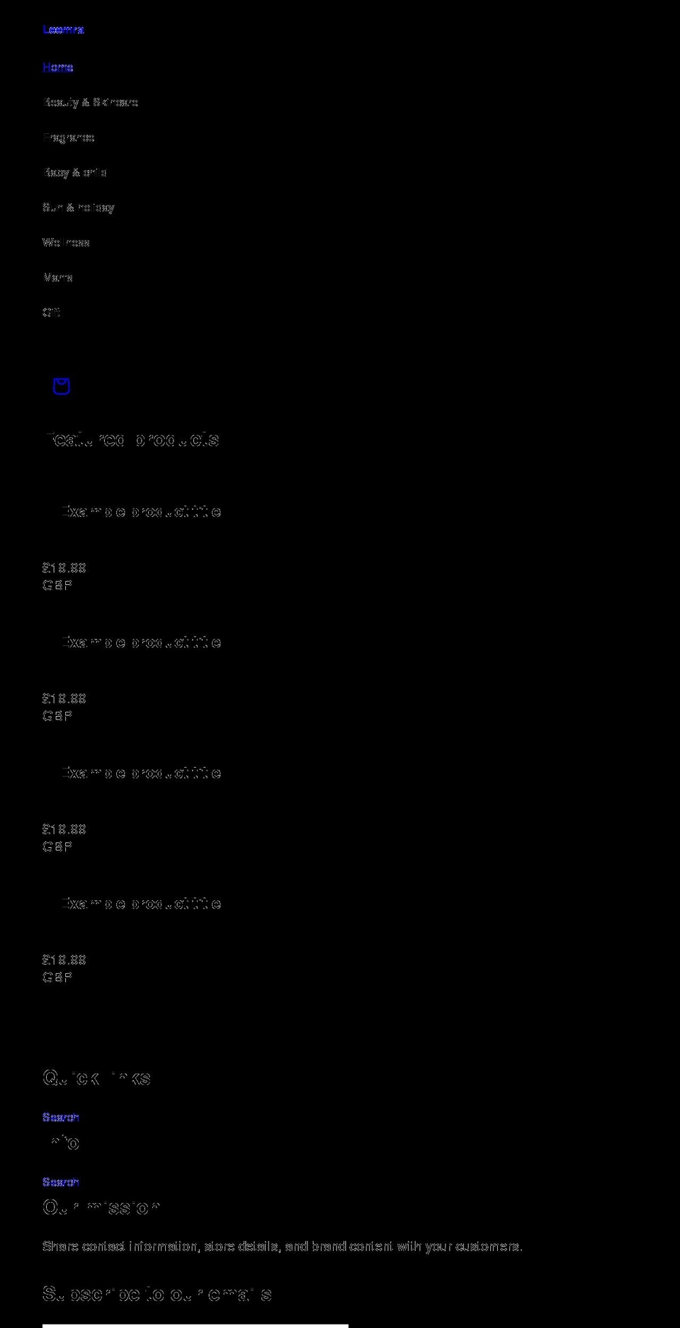 leemra.com shopify website screenshot