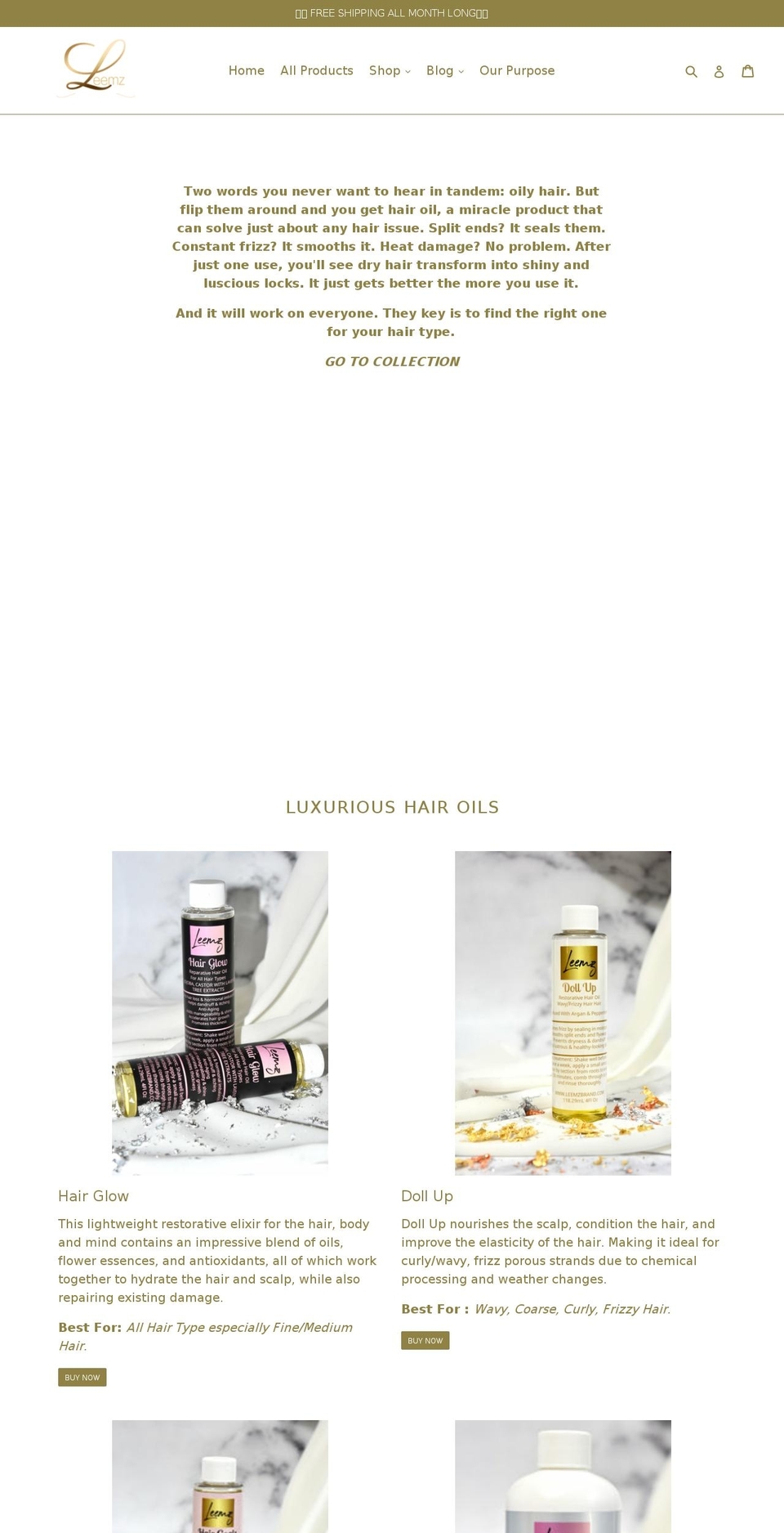 leemzbrand.com — Shopify storefront screenshot