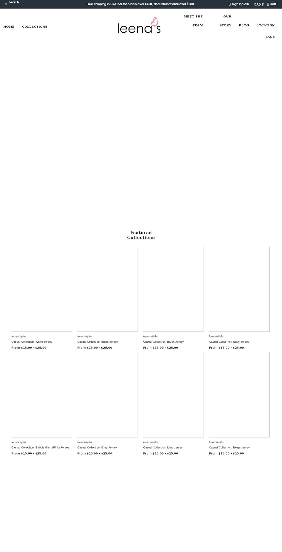leenashijabs.com — Shopify storefront screenshot