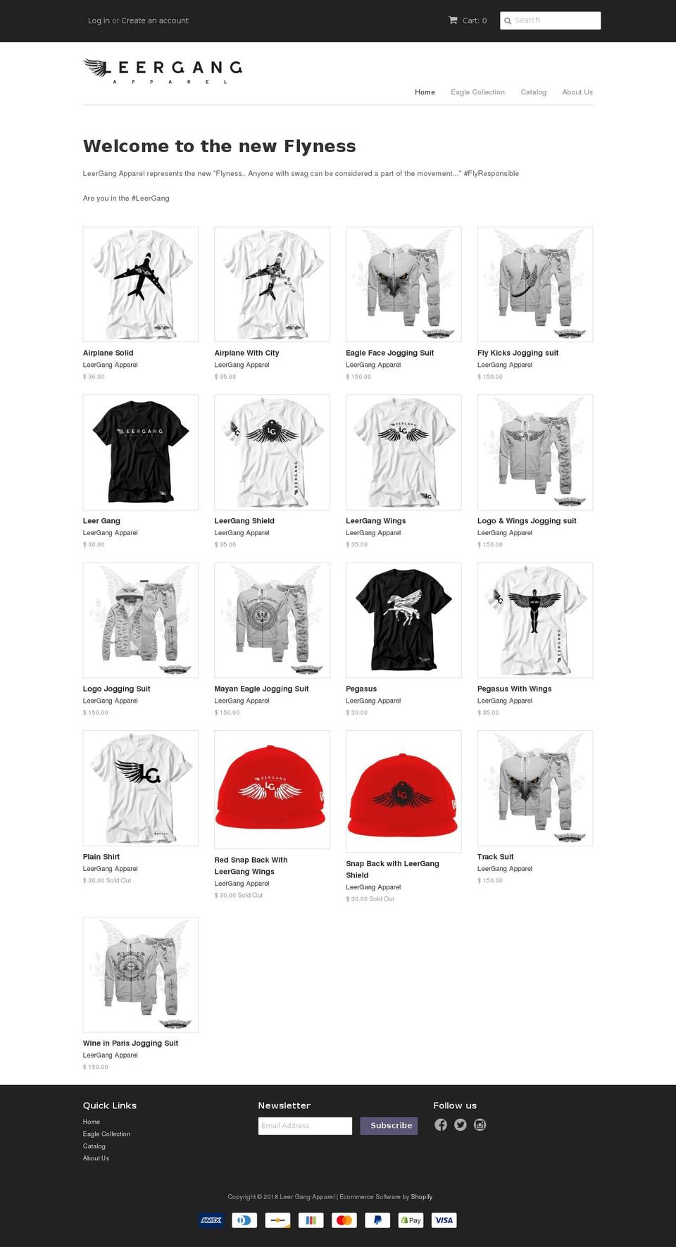 leergang.com — Shopify storefront screenshot