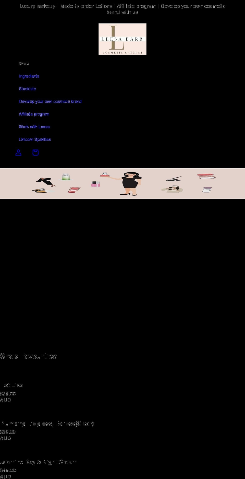 leesabarr.com.au shopify website screenshot