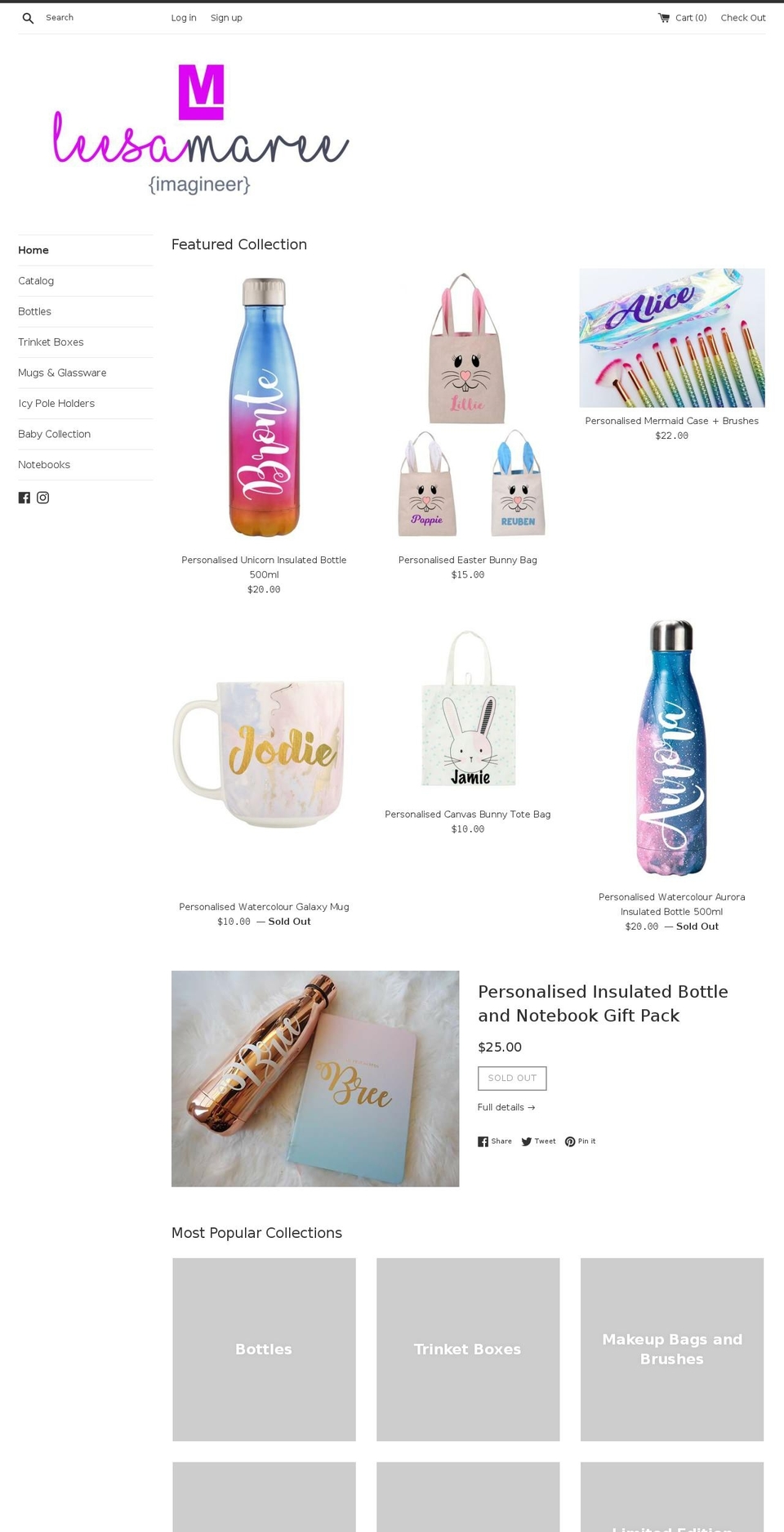 leesamaree.com.au shopify website screenshot