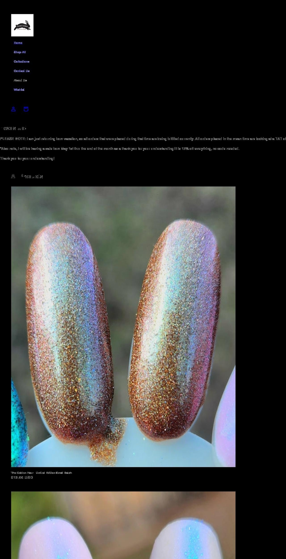 leeshaslacquer.com shopify website screenshot