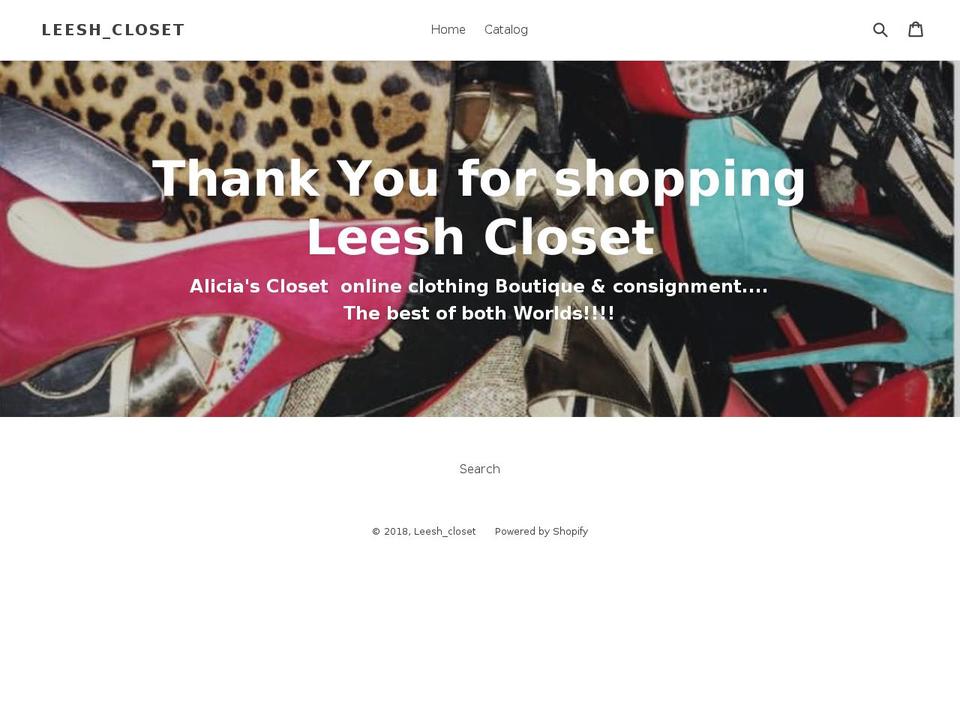 leeshcloset.com — Shopify storefront screenshot